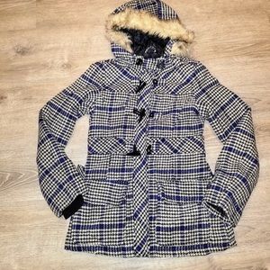 Cocoa Platinum Plaid Coat